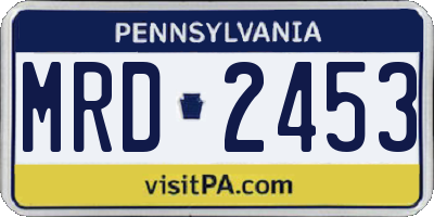 PA license plate MRD2453
