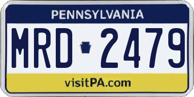 PA license plate MRD2479