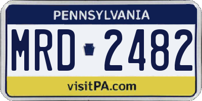 PA license plate MRD2482