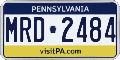 PA license plate MRD2484