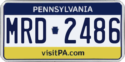 PA license plate MRD2486