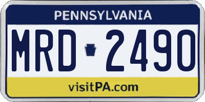 PA license plate MRD2490