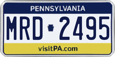 PA license plate MRD2495