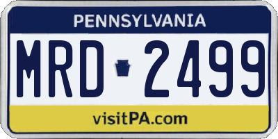 PA license plate MRD2499
