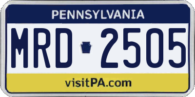 PA license plate MRD2505
