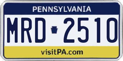 PA license plate MRD2510