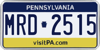 PA license plate MRD2515