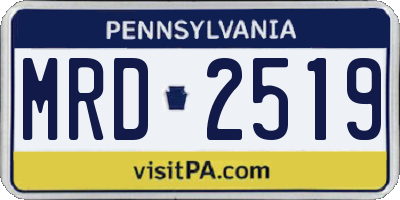 PA license plate MRD2519