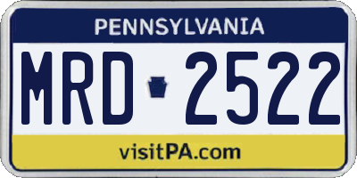 PA license plate MRD2522
