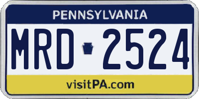 PA license plate MRD2524