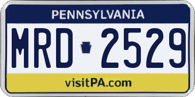 PA license plate MRD2529