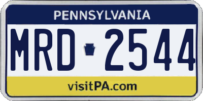 PA license plate MRD2544