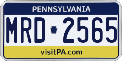 PA license plate MRD2565