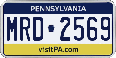 PA license plate MRD2569