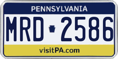 PA license plate MRD2586
