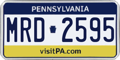PA license plate MRD2595