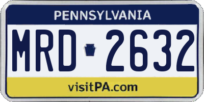 PA license plate MRD2632