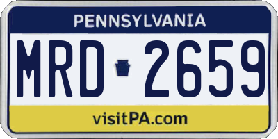 PA license plate MRD2659