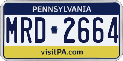 PA license plate MRD2664