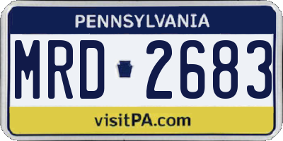 PA license plate MRD2683