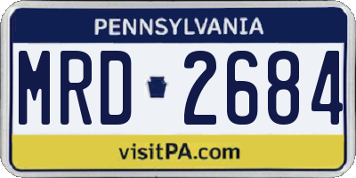 PA license plate MRD2684