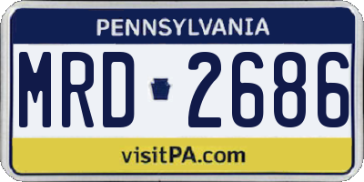 PA license plate MRD2686