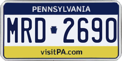 PA license plate MRD2690