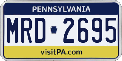PA license plate MRD2695