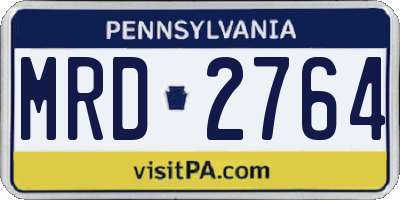 PA license plate MRD2764