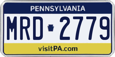 PA license plate MRD2779