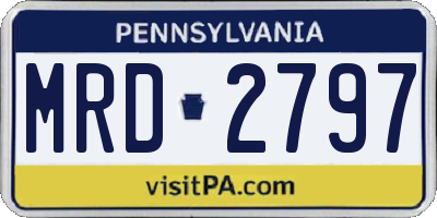 PA license plate MRD2797