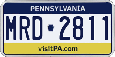PA license plate MRD2811