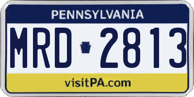 PA license plate MRD2813