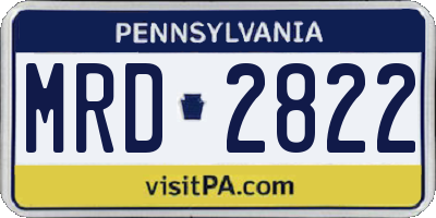 PA license plate MRD2822
