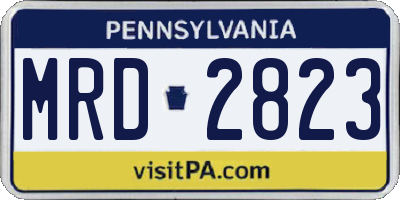 PA license plate MRD2823