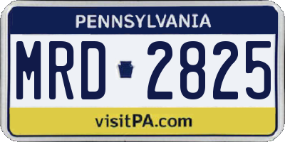 PA license plate MRD2825