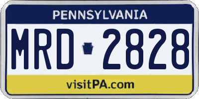 PA license plate MRD2828