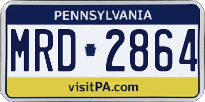PA license plate MRD2864