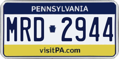 PA license plate MRD2944