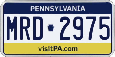 PA license plate MRD2975