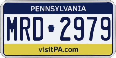 PA license plate MRD2979