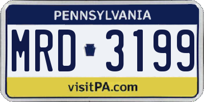 PA license plate MRD3199