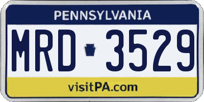 PA license plate MRD3529