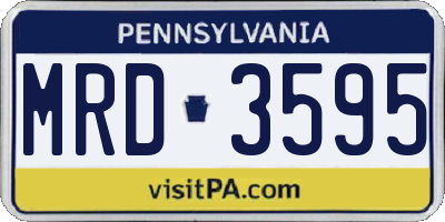PA license plate MRD3595