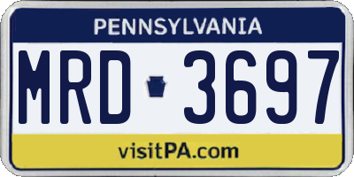 PA license plate MRD3697