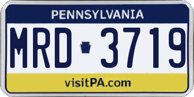 PA license plate MRD3719