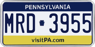 PA license plate MRD3955