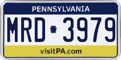 PA license plate MRD3979