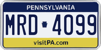 PA license plate MRD4099