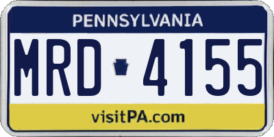 PA license plate MRD4155